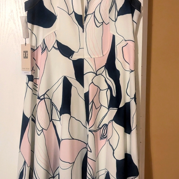 Ivanka Trump Ivory, Pink & Navy Dress - Picture 3 of 7